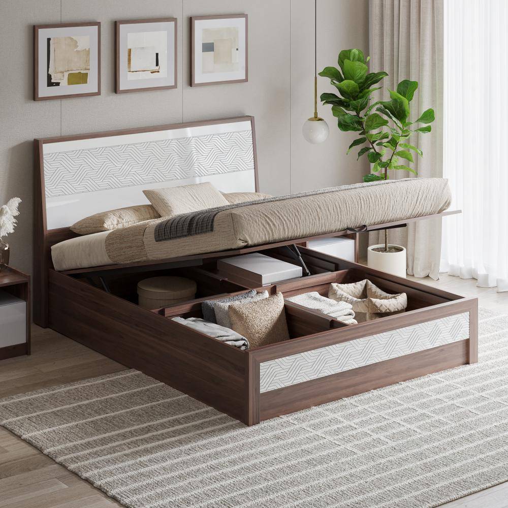 Gibeon Queen Engineered Wood Bed with Hydraulic Storage (78x60 inch)