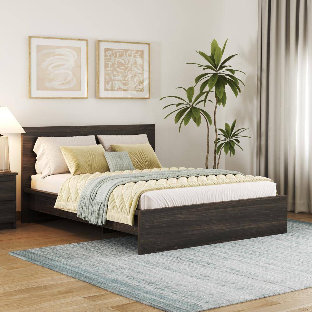 Centaur Queen size Non- Storage bed - Wyoming maple (78x60 inch)