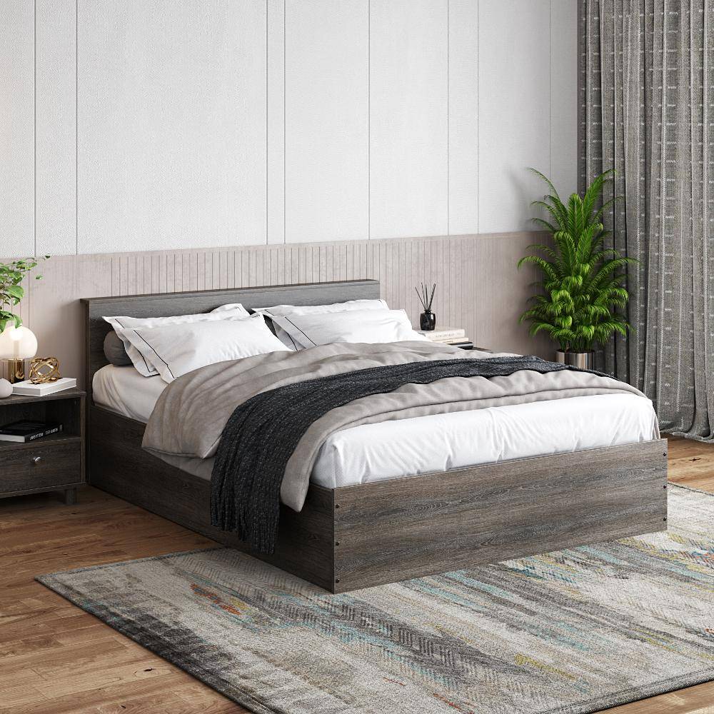 Taurus Queen Size Engineered Wood Bed with Storage (78x60 inch)