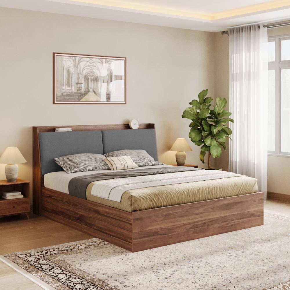 Mars Queen Storage Bed Omega Grey (78x60 inch)