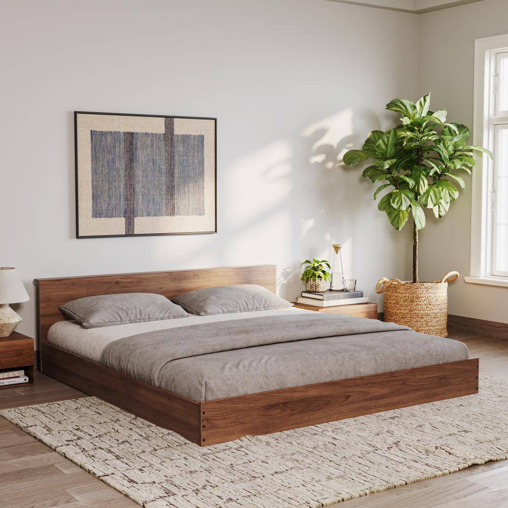 Cosmo Platform Low Height Engineered Wood Bed (78x72 inch)