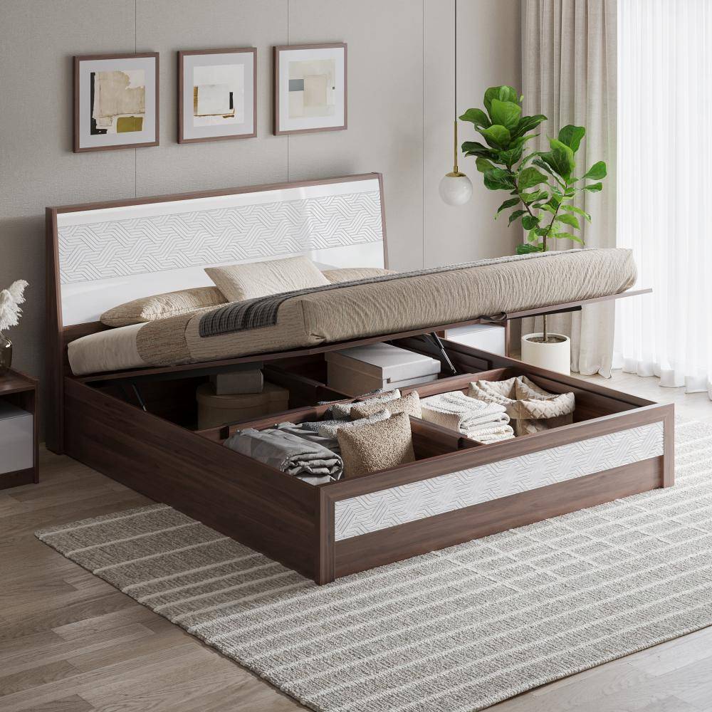 Gibeon King Engineered Wood Bed with Hydraulic Storage (78x72 inch)