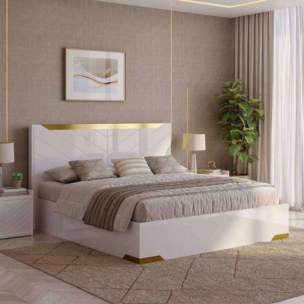 Lumen King Engineered Wood Bed with Storage (78x72 inch)