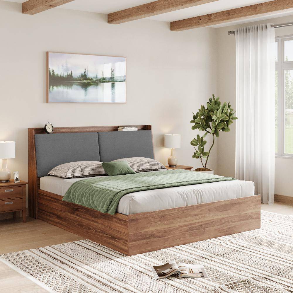 Mars King Storage Bed Omega Grey (78x72 inch)