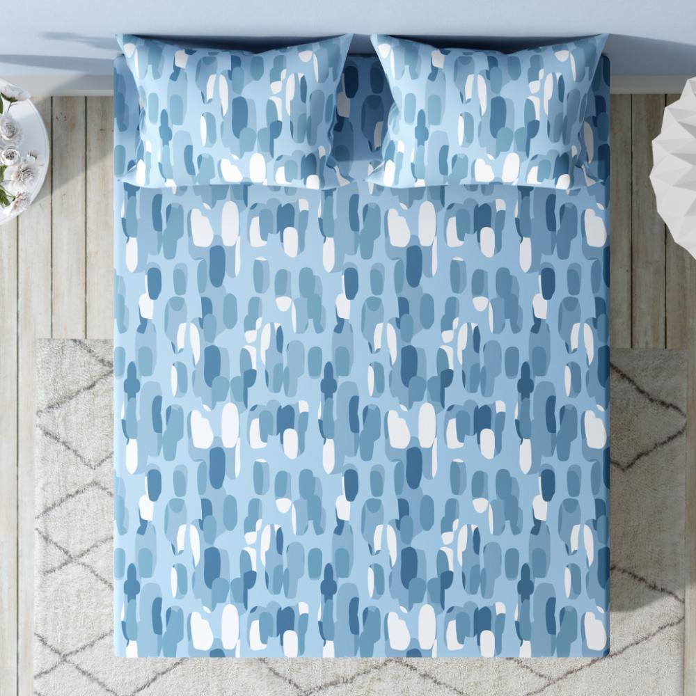100% Cotton 200 TC Fitted Bedsheet With 1 Pillow Cover | Splasho Single, 72" x 36", Splasho | 1.83m x 91cm (72x36 inch)
