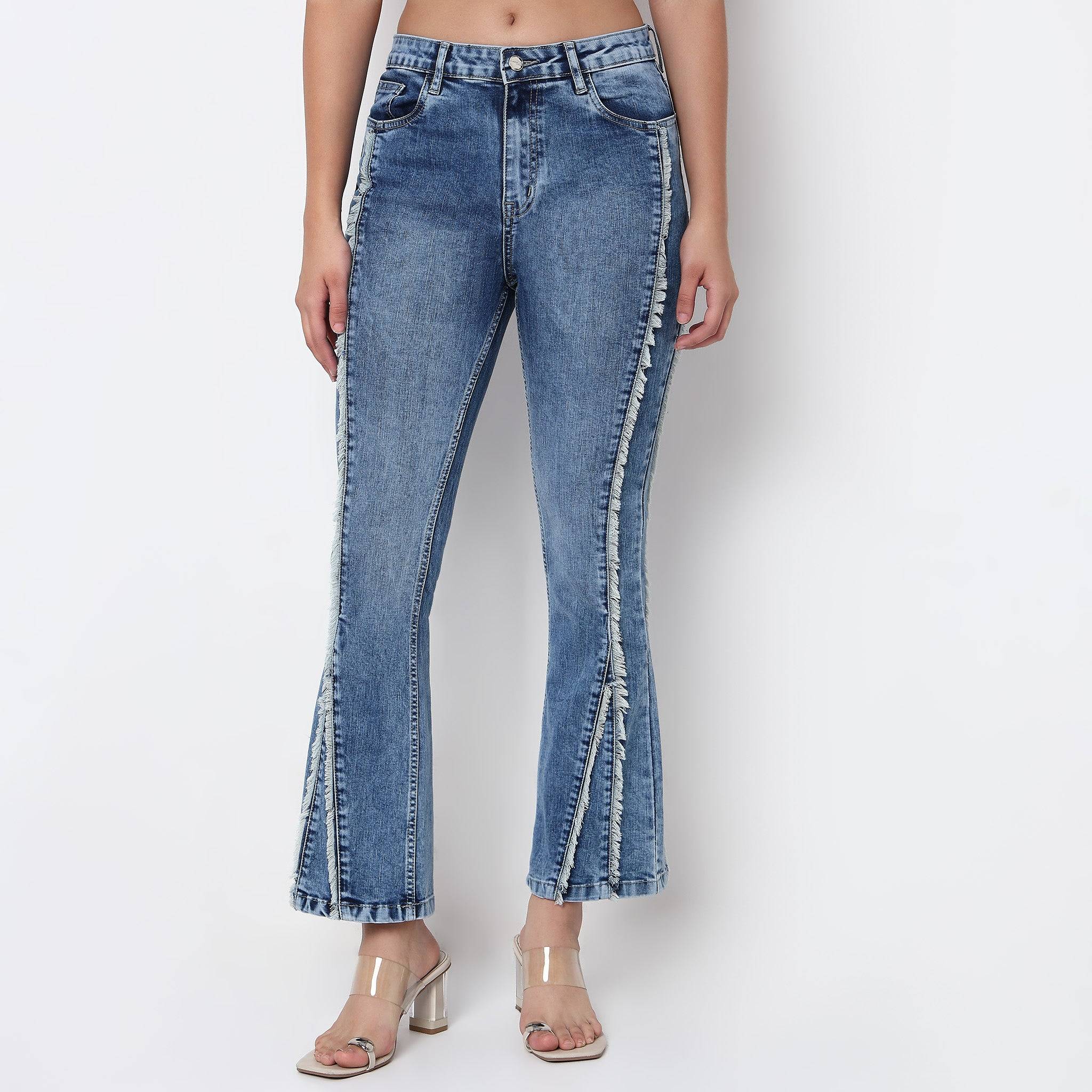 Highwaist Bootcut Side Gusset Look Denim