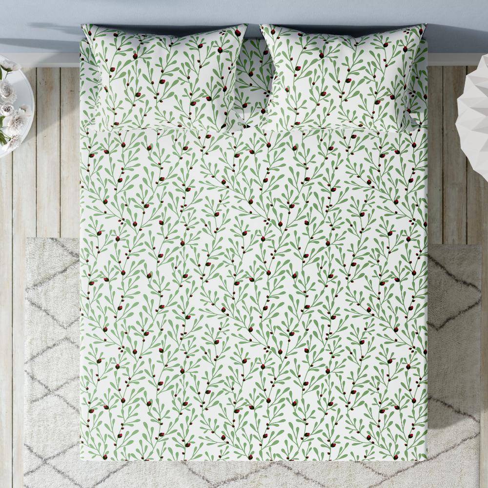 100% Cotton 220 TC Flat Bedsheet With 1 Pillow Cover | Single Size (90x60 inches) | Jonas (90x60 inch)