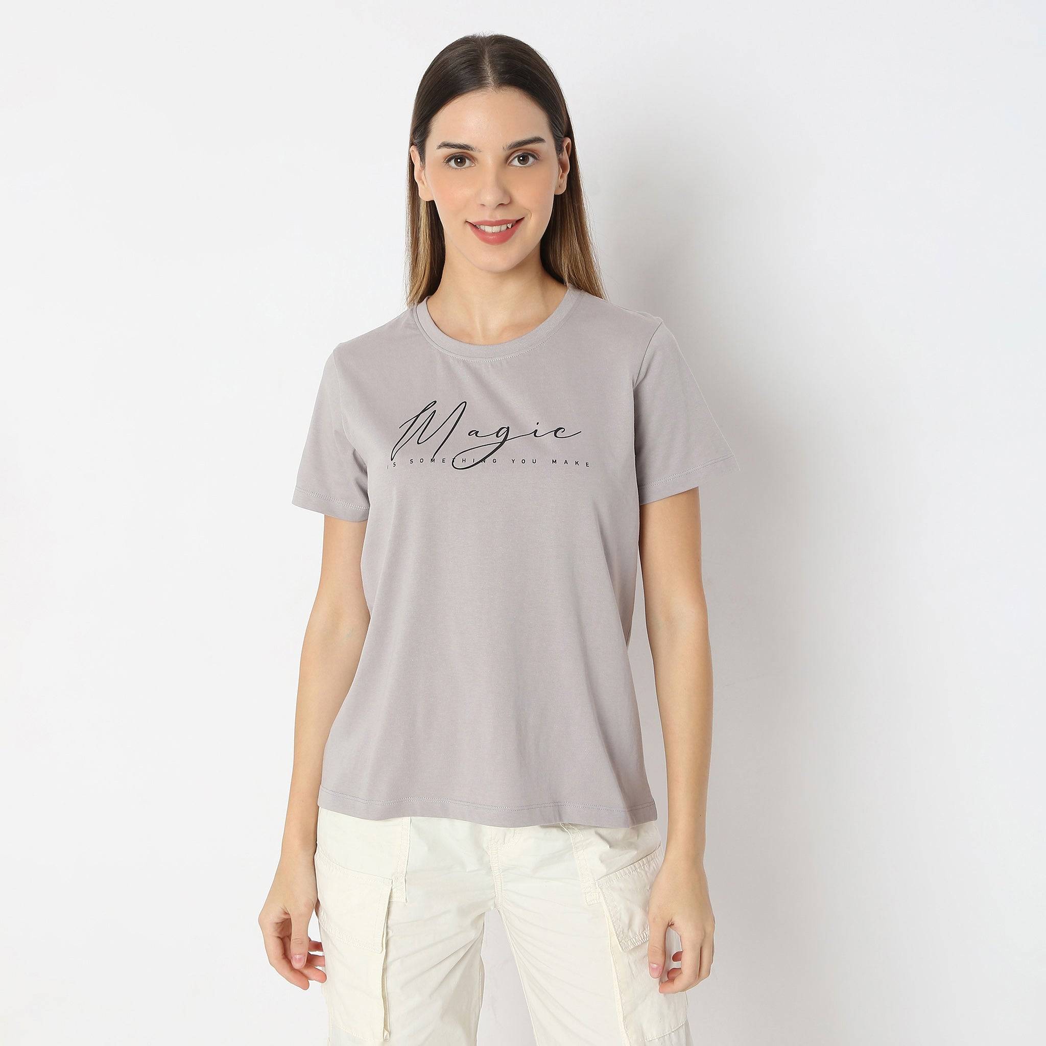 Graphic T-Shirt With Front Print Detail