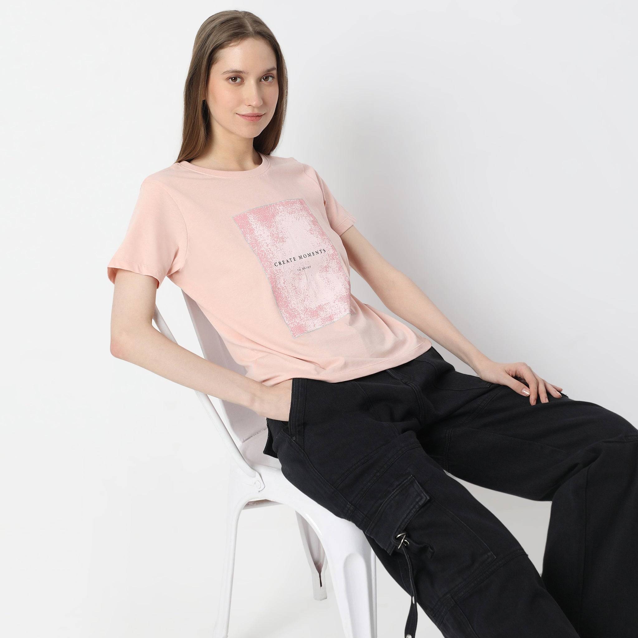 Graphic T-Shirt With Bold Print Design
