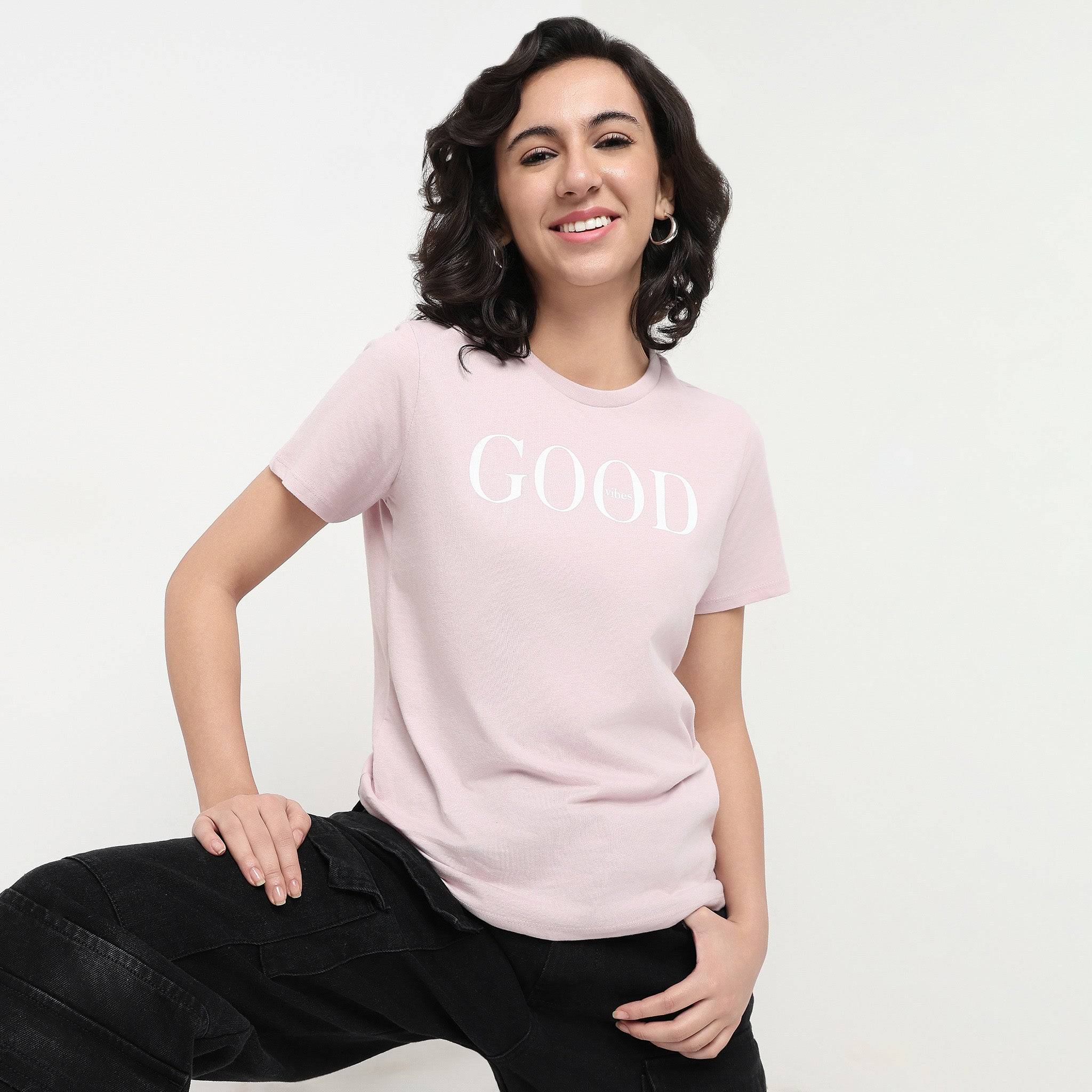 Cotton Crew Neck Graphic T-Shirt