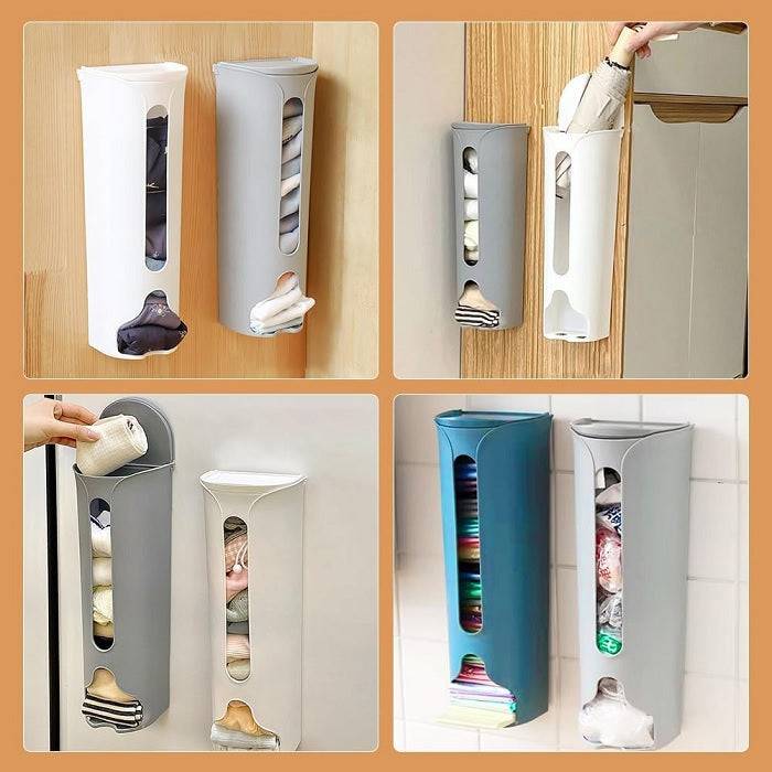Wall Mounted Socks Storage Plastic Carry Bag Storage Multipurpose Storage Box (Random Color-Pack of 1, NO COD) Buy @ ₹29