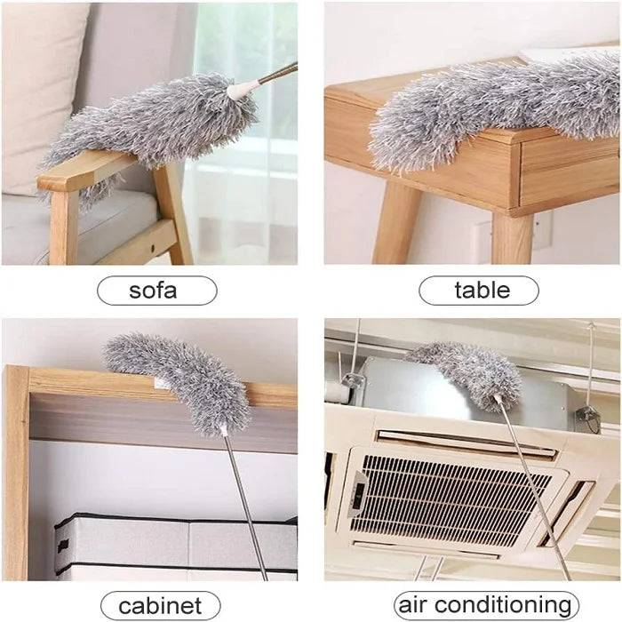 Extendable Microfiber Feather Duster - Telescopic Cleaning Brush for Dust, Cobwebs & Hard-to-Reach Areas (Pack of 1) Buy @ ₹199