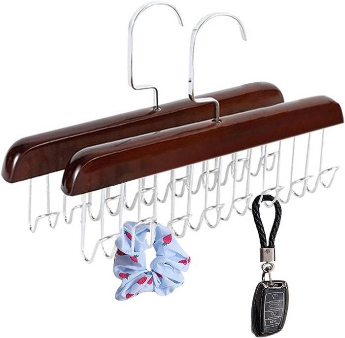 Multi-Use Wooden Hanger with 8 Hooks – 1 Pc Wall Mounted Storage Organizer Buy @ ₹99