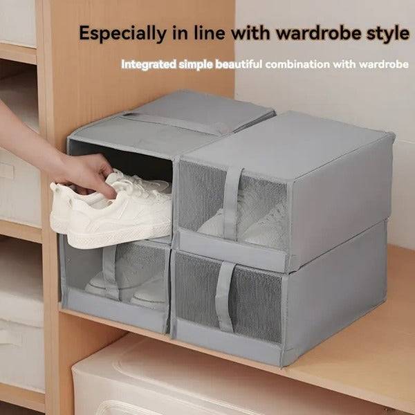 Foldable Shoe Box, Shoe Storage Boxes for Closet Small Space, Foldable Sneaker Storage Boxes Buy @ ₹199