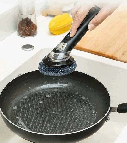 Multifunctional Liquid Dispenser Cleaning Scrubber – Soap & Detergent Pump Brush for Kitchen & Home (Pack of 1) Buy @ ₹199