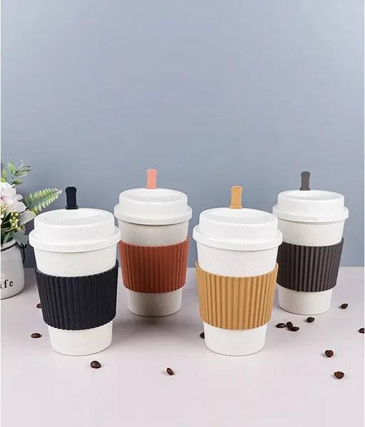 500ml Reusable Travel Coffee Cup with Leakproof Lid - Eco-Friendly & Portable Coffee Mug (Pack of 1) Buy @ ₹129