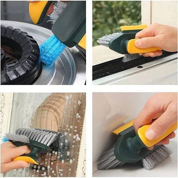 4 in 1 V-Shape Multifunctional Scrubber Brush, V-Shape Gap Scrub Brush Crevice Cleaning Brush Tools, Multifunctional scrubbing (Pack of 1) Buy @ ₹149