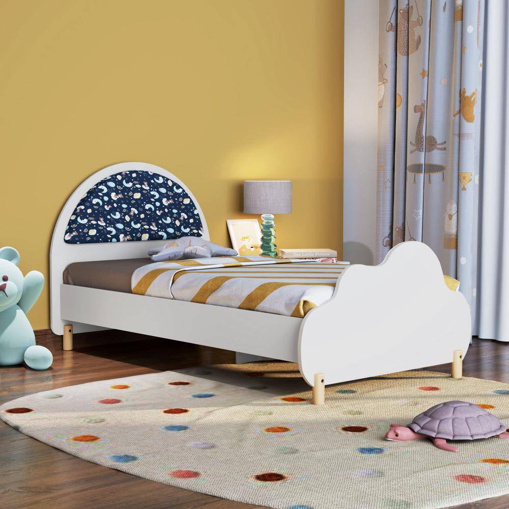 Hues Engineered Wood Kids Bed | (72x36 inch) | (Blue) | Premium Single Bed for Kids with Sturdy Frame (72x36 inch)