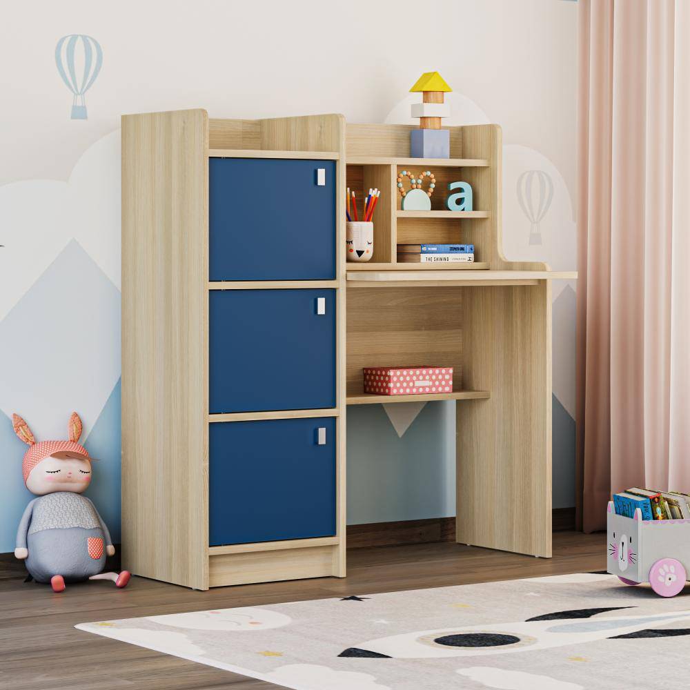 Doo Kids Study Table | (42x16 inch) | (Moldau Acacia) | Small Kids Study Desk for Homework & Learning
