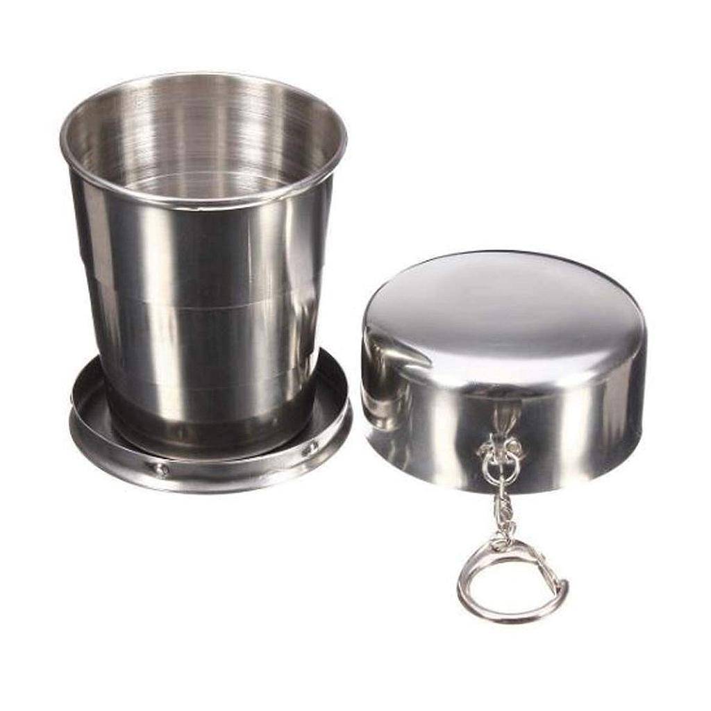 130 Ml Steel Folding Glass Travel Camping Water Mug Cup Glass Buy @ ₹149