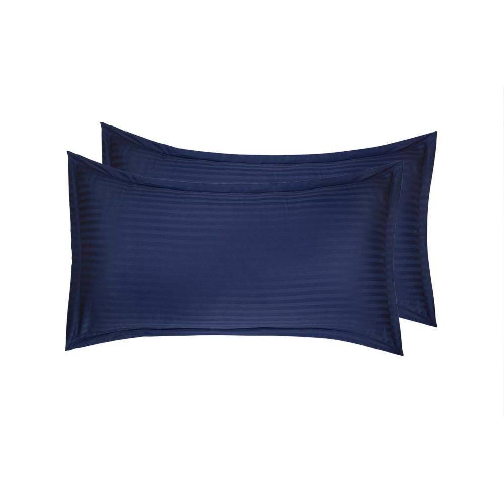 100% Cotton Pillow Cover | Standard Size 27x18 Inch | Set Of 2 | 160 TC | Estate Blue