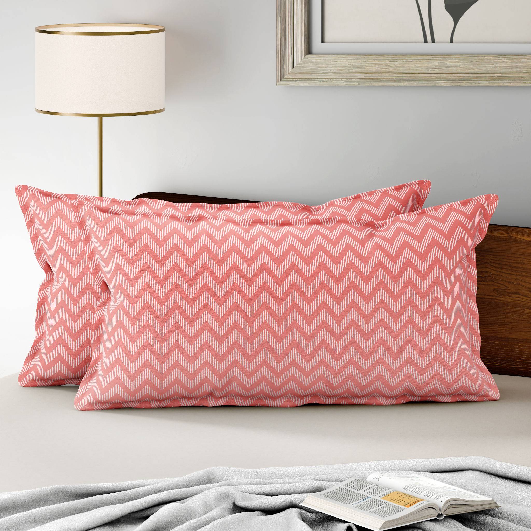 100% Cotton Pillow Cover | King Size 36x19 Inch | Set Of 2 | 160 TC | Bekky