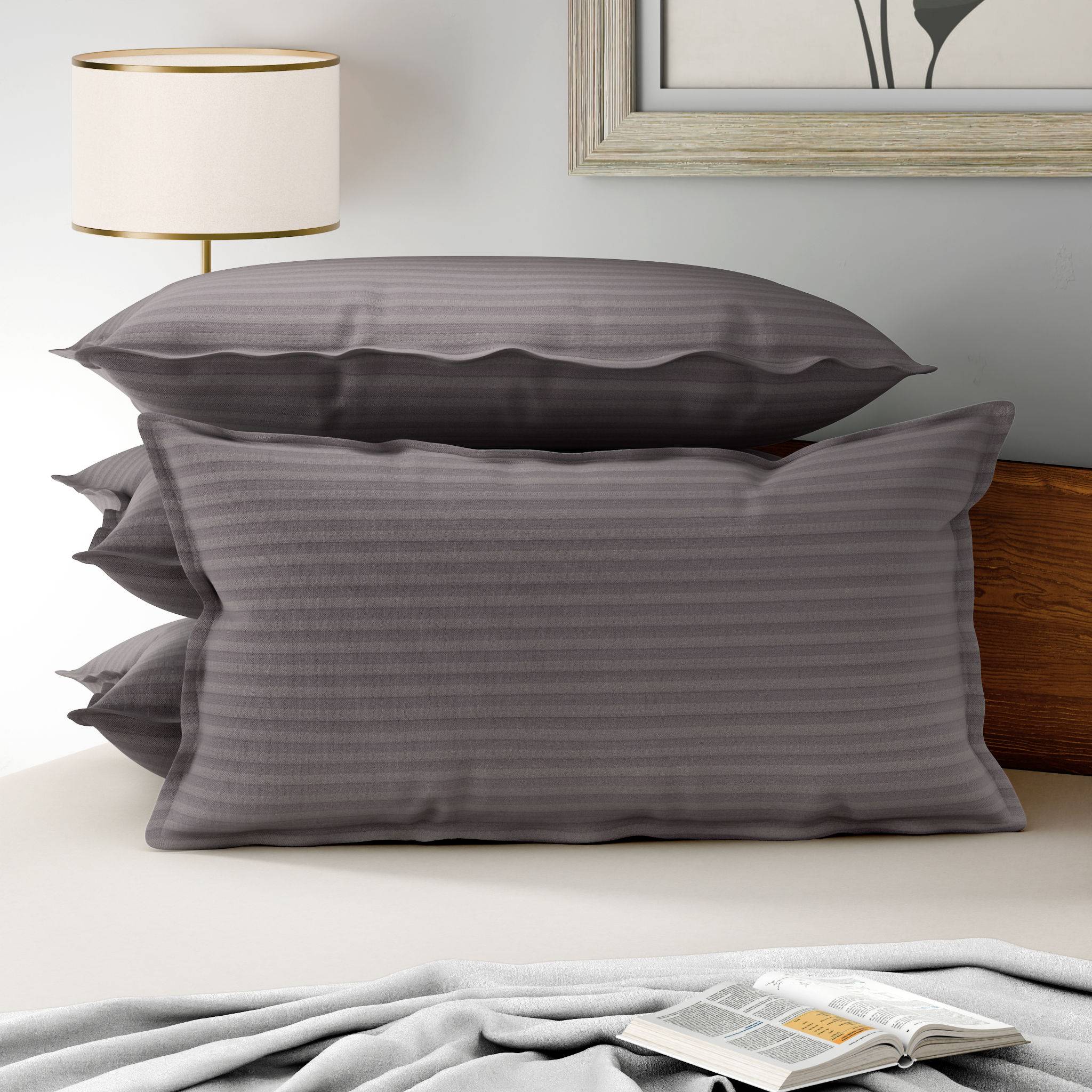 100% Cotton Pillow Cover | King Size 36x19 Inch | Set Of 4 | 160 TC | Eiffel Tower