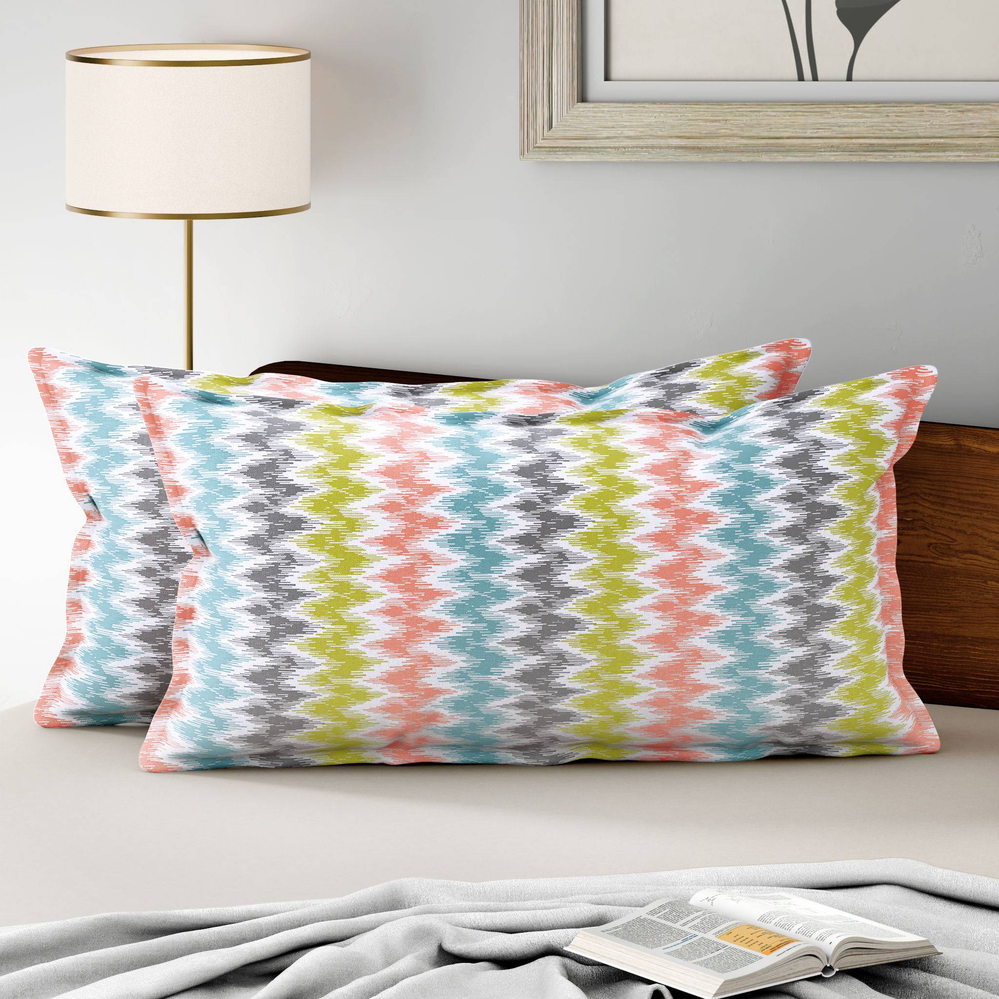100% Cotton Pillow Cover | King Size 36x19 Inch | Set Of 2 | 160 TC | Parisa