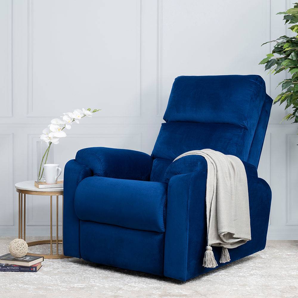 Restmax Recliner - 1 Seater - Velvet Blue