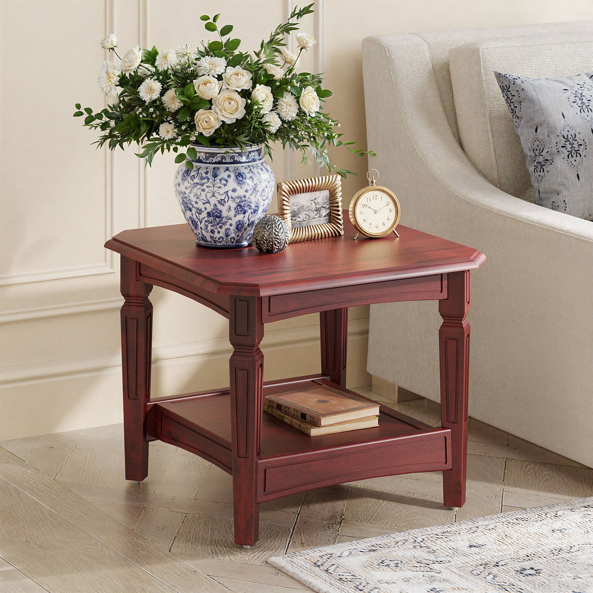 Kumen Bedside Table - Ambrosia Teak
