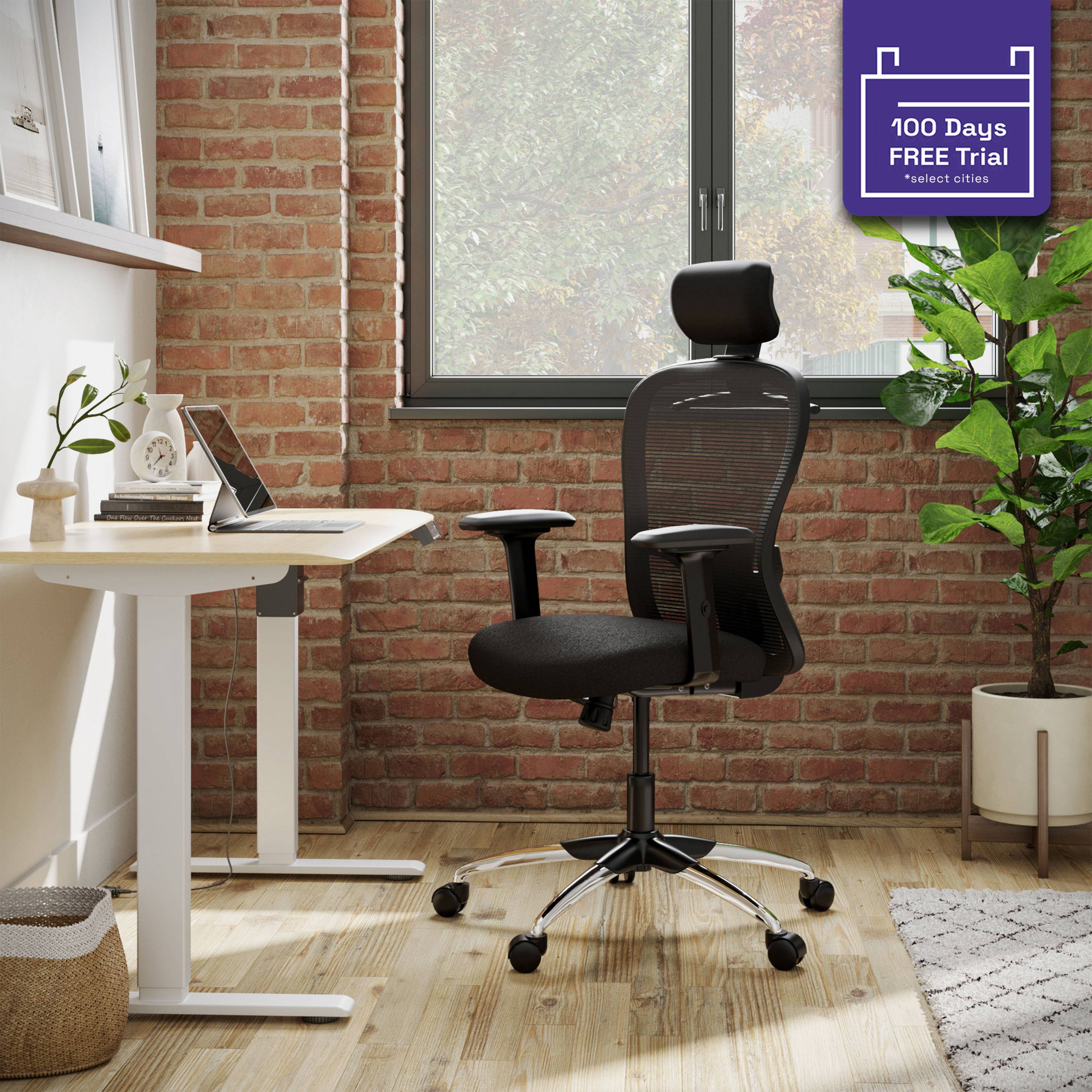 Safari Pro High Back Ergonomic Office Chair | Chrome Base | DIY Assembly