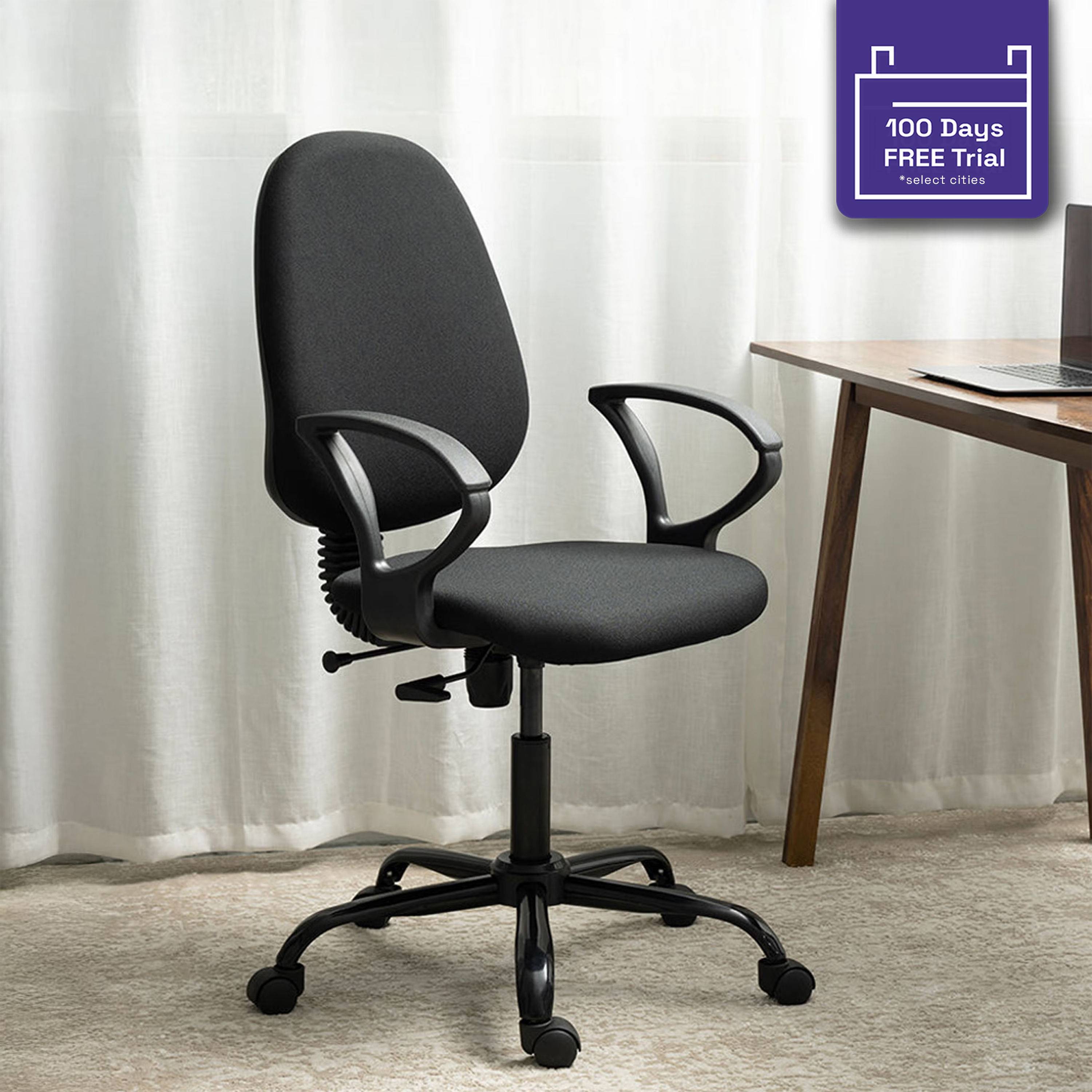 Twister Medium Back Metal Base Smart centre Tilting Single lock Mechanism class 4 Gaslift Ergonomic Office Chair