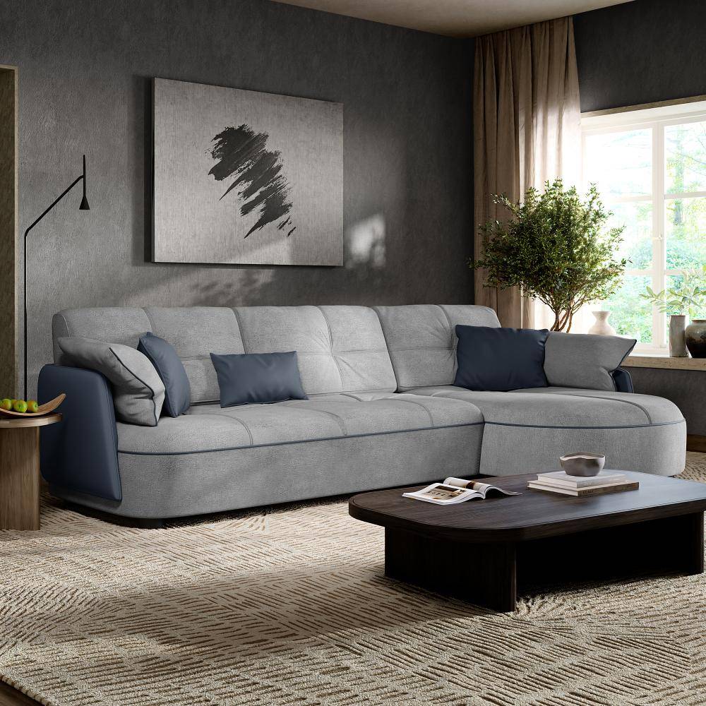 Azuron L Shape Sofa Set (3 Seater + Right Aligned Chaise)