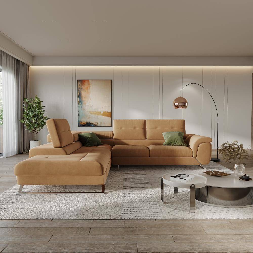 Comoros Corner L Shape Sofa (3 Seater + Left Aligned Chaise)