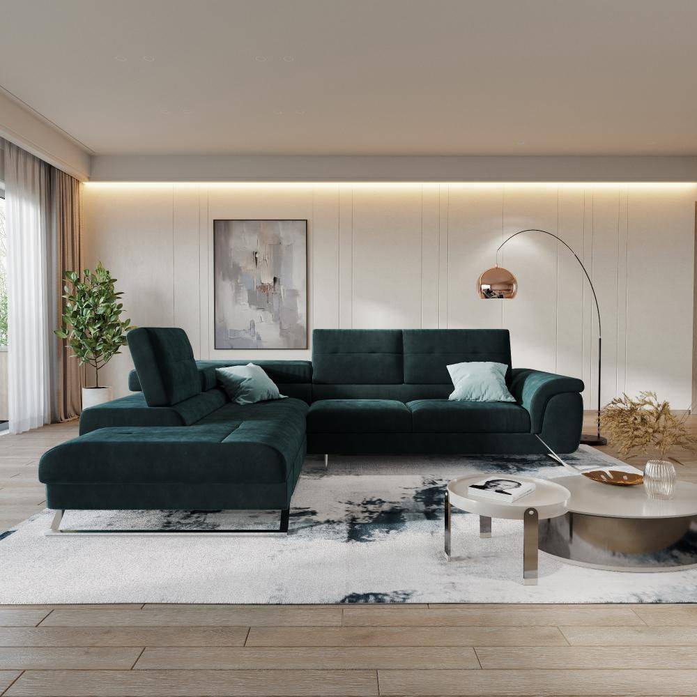 Comoros Corner L Shape Sofa (3 Seater + Left Aligned Chaise)