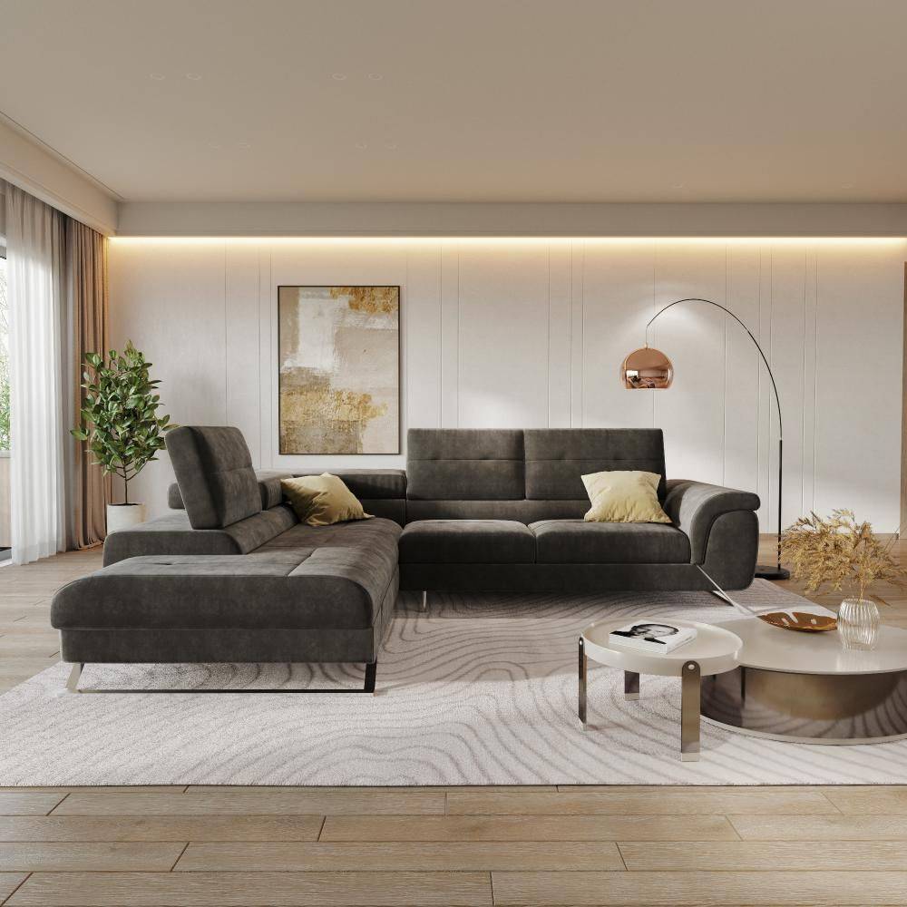 Comoros Corner L Shape Sofa (3 Seater + Left Aligned Chaise)
