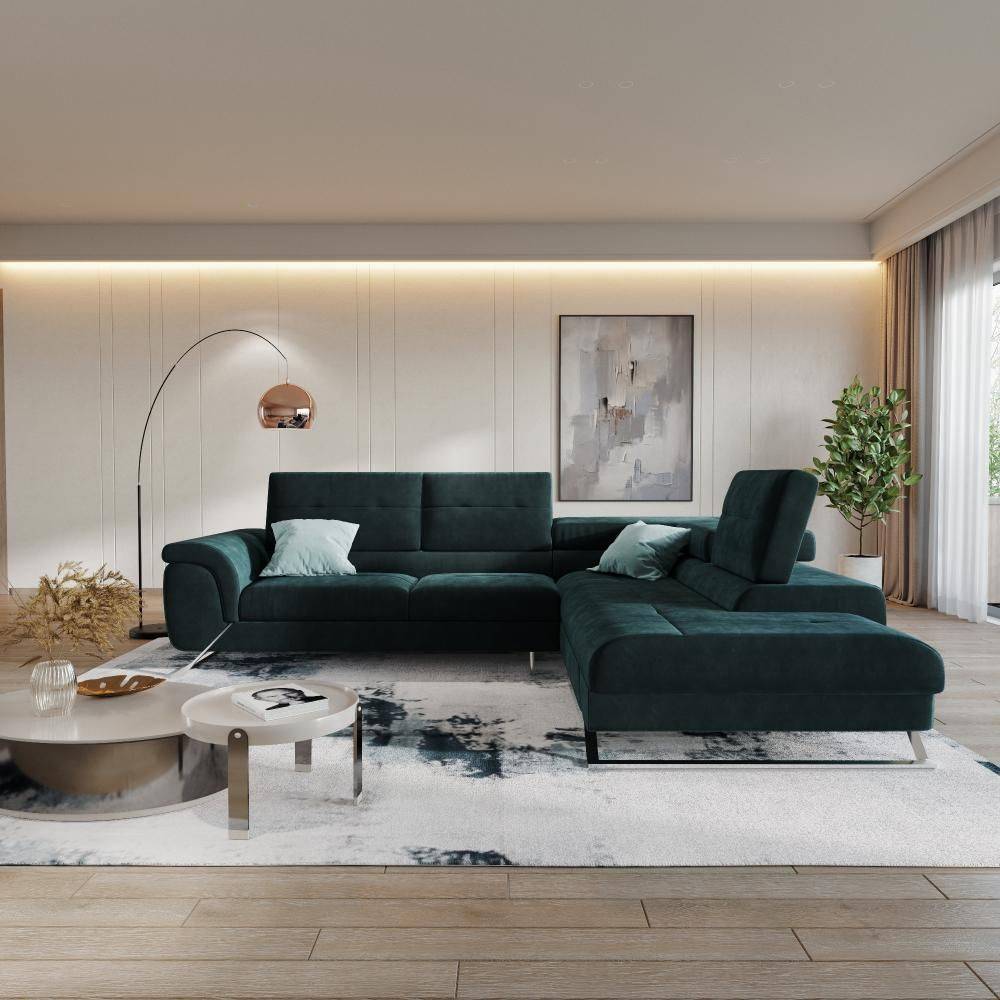 Comoros Corner L Shape Sofa (3 Seater + Right Aligned Chaise)