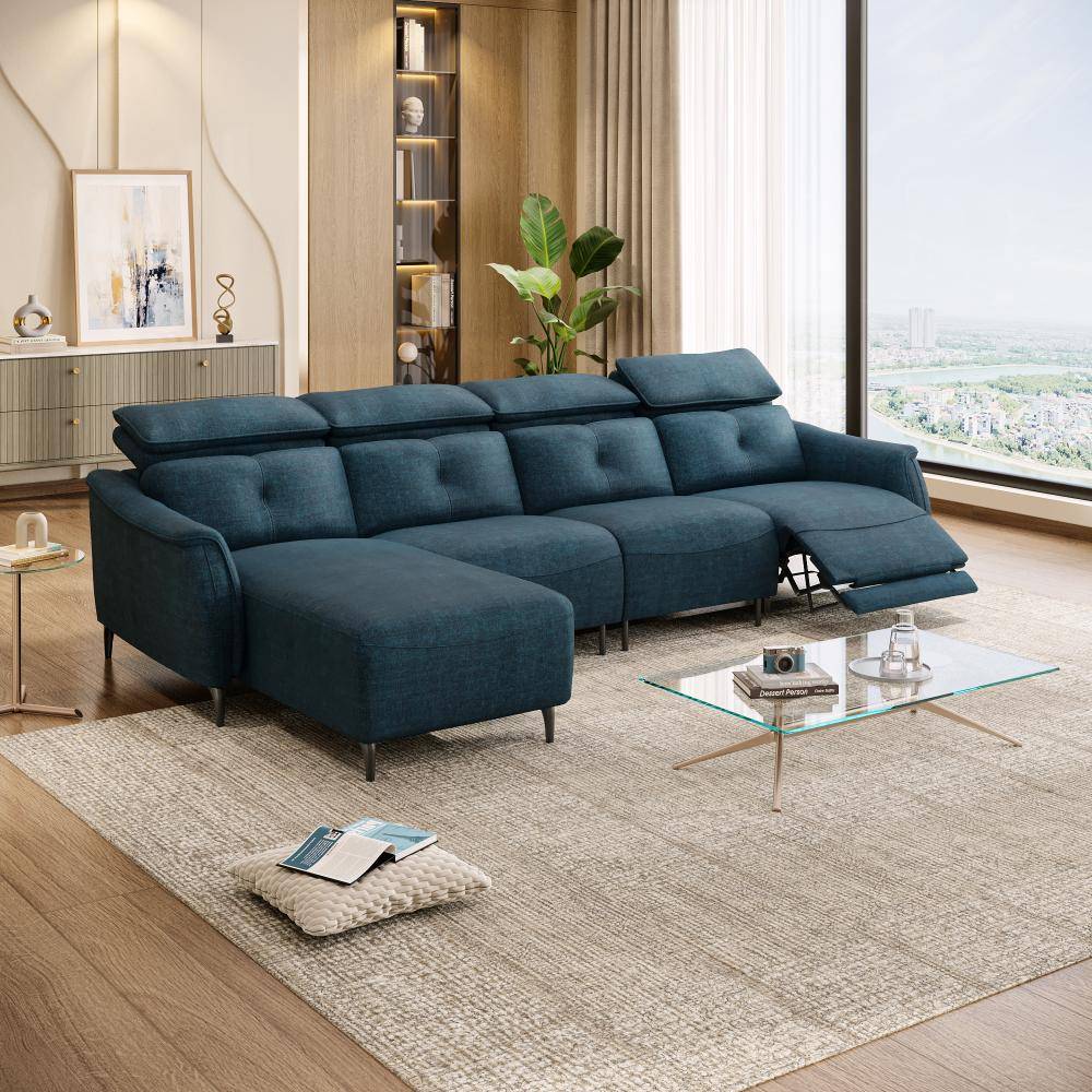 Curacao L Shape Sofa Set With Motion (3 Seater + Left Aligned Chaise)