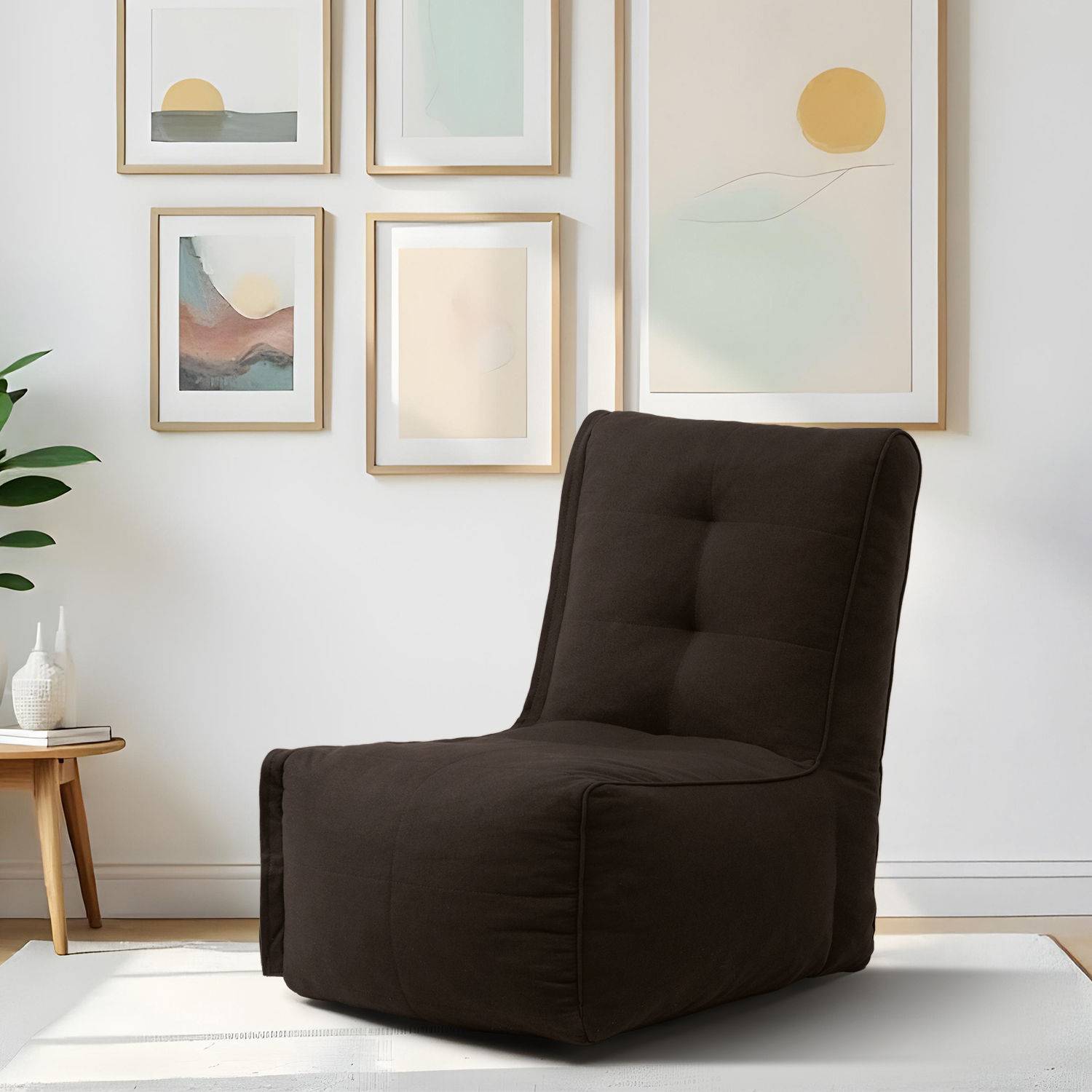 Cirro Modular Floor Sofa| One Seater | Stylish & Cozy | Molphino Dark Earth