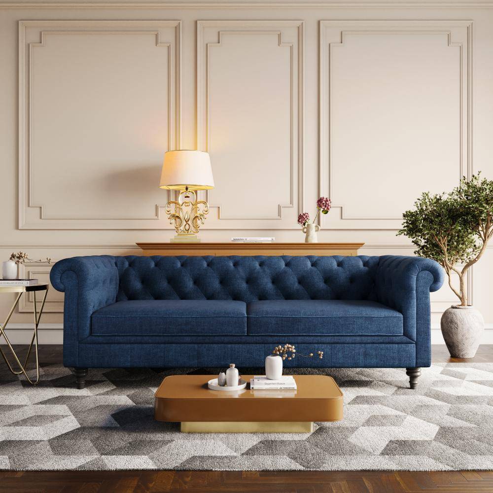 Havana Sofa - Three Seater Cobalt Blue