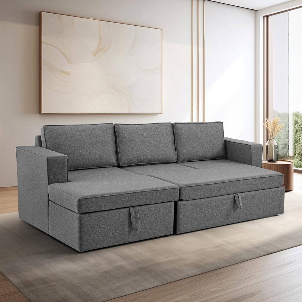 Napper Convertible L Shape Sofa Cum Bed with Storage (2 Seater + Left Aligned Chaise)