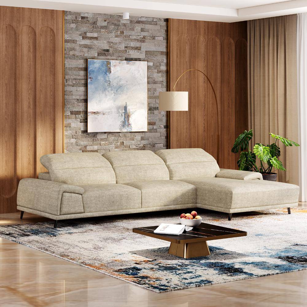 Suva L Shape Sofa Set (3 Seater + Right Aligned Chaise)