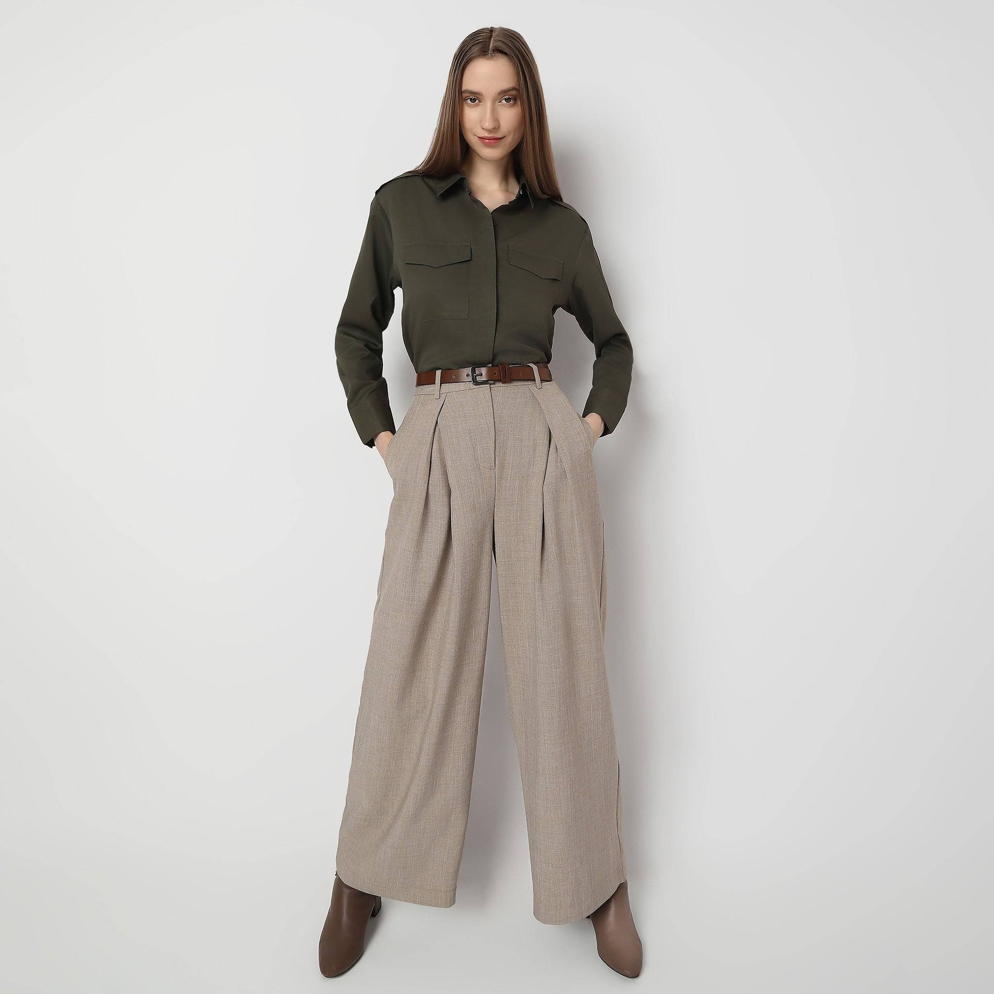 Regular Fit Solid Shirt