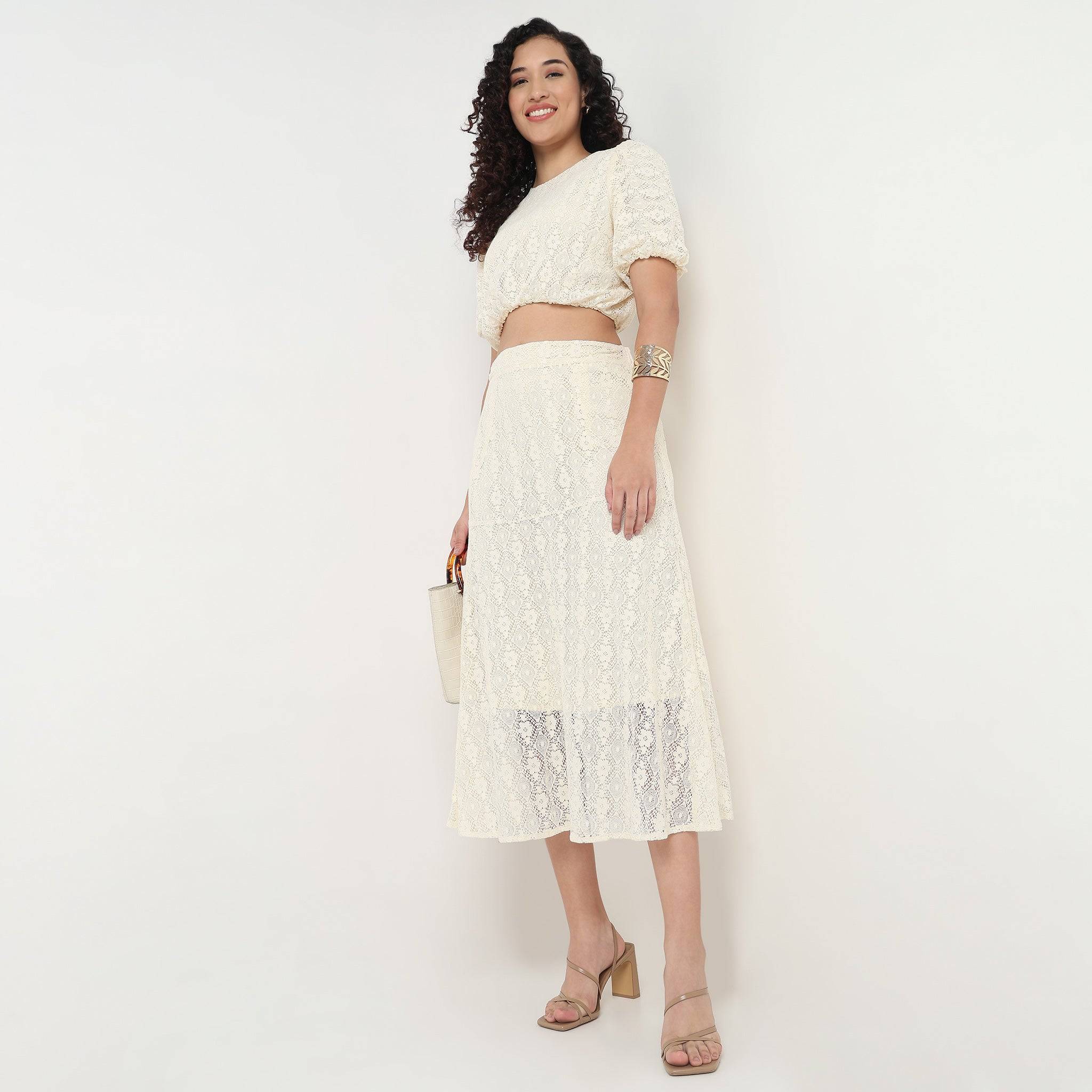 Lace A-Line Skirt