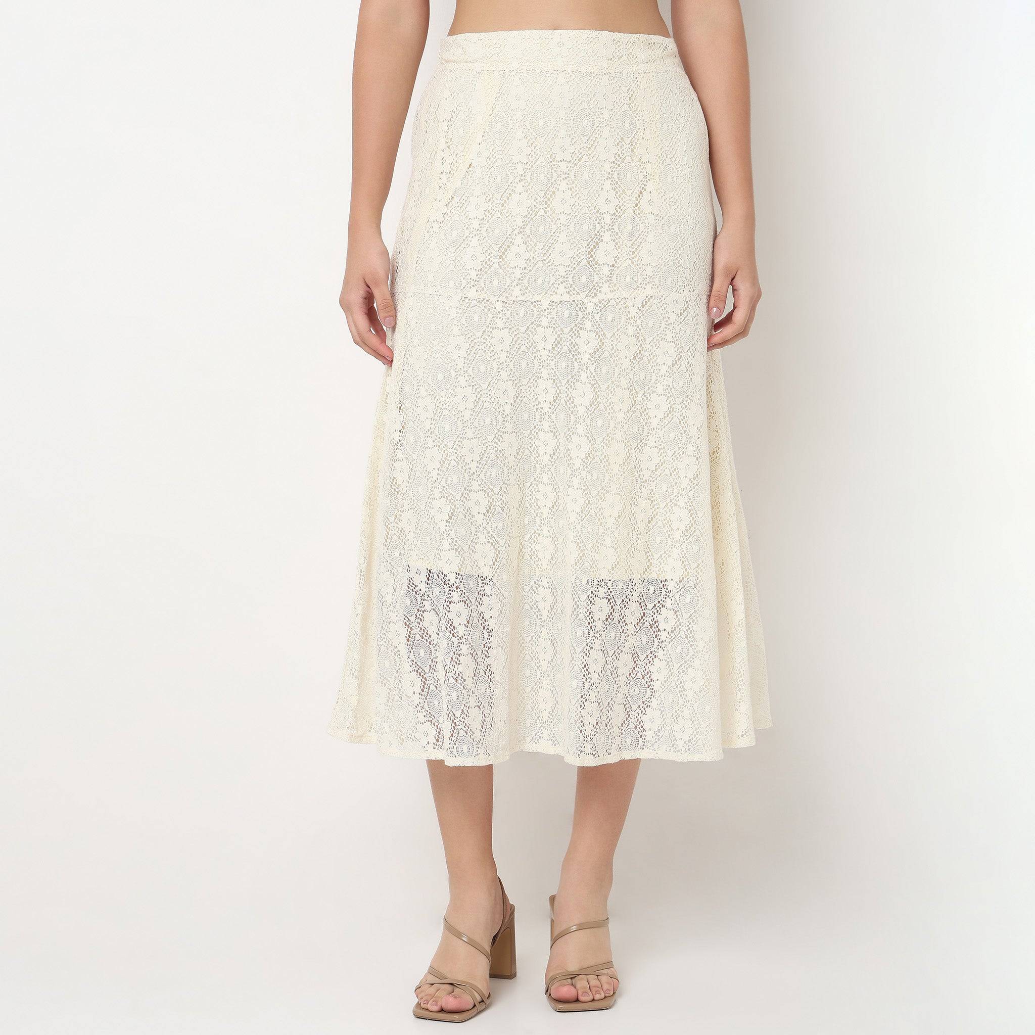 Lace A-Line Skirt