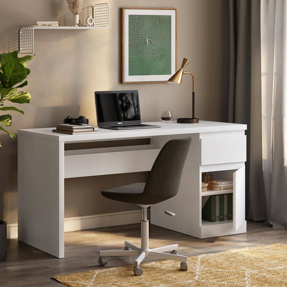 Camus Study Table- Frosty White