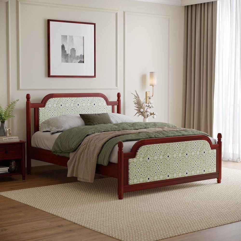 Svapiti Queen Non Storage Teak Wood Bed (78x60 inch)