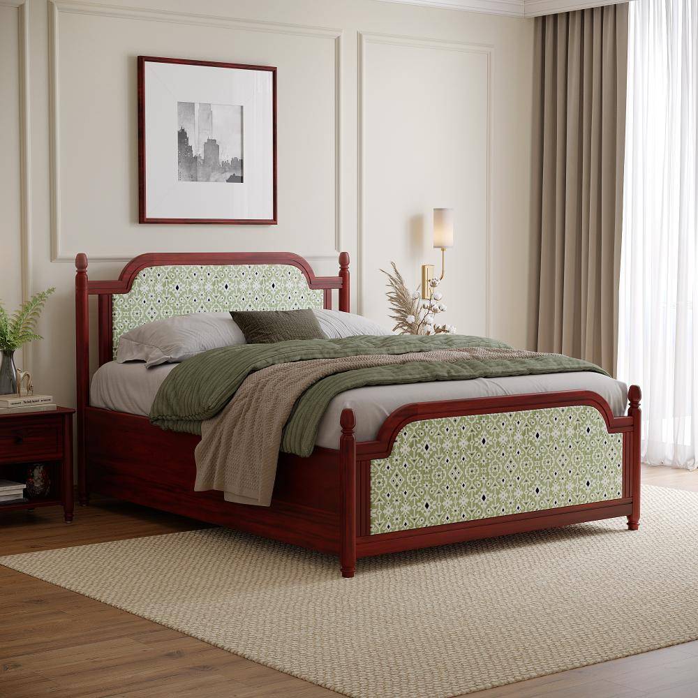 Svapiti Queen Storage Teak Wood Bed (78x60 inch)