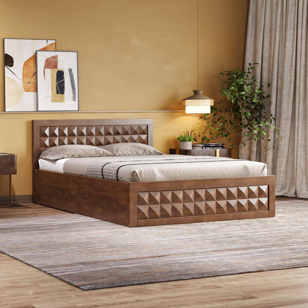 STUD Queen Solid wood bed with storage (78x60 inch)