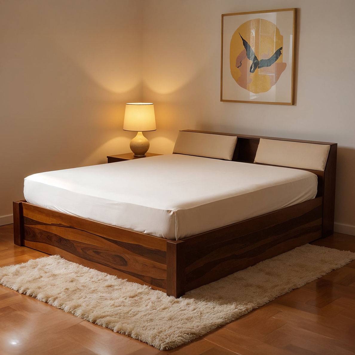 Orivis Sheesham King Hydraulic Bed (78x72 inch)